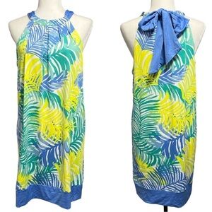 🆕 Mud Pie Natalie Bow Tie Palm Print Dress